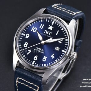 Mark XX IWC328203 40mm GSF Blue Dial Blue Leather Strap A2892