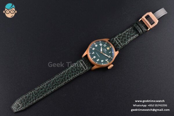 Big Pilot IW329702 Bronze M+F 43.8MM Green Dial Green Leather Strap SEIKO 8N-24 - Image 3