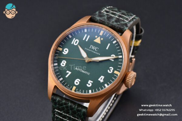 Big Pilot IW329702 Bronze M+F 43.8MM Green Dial Green Leather Strap SEIKO 8N-24