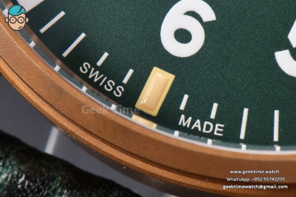 Big Pilot IW329702 Bronze M+F 43.8MM Green Dial Green Leather Strap SEIKO 8N-24 - Image 6