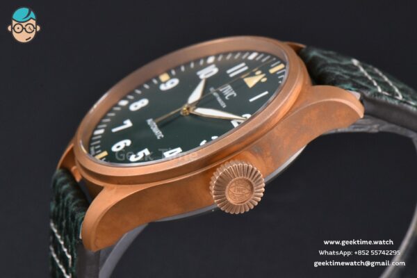 Big Pilot IW329702 Bronze M+F 43.8MM Green Dial Green Leather Strap SEIKO 8N-24 - Image 9