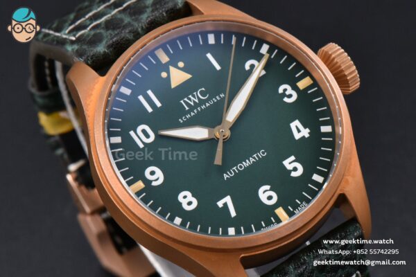 Big Pilot IW329702 Bronze M+F 43.8MM Green Dial Green Leather Strap SEIKO 8N-24 - Image 10