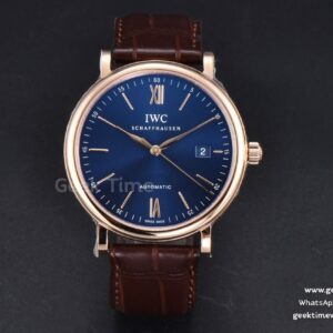 Portofino V7F 40mm RG quadrante blu indice RG cinturino in pelle marrone A2892