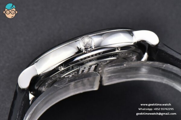 Portofino V7F 40MM Diamond Silver Dial Black Leather Strap A2892 - Image 12