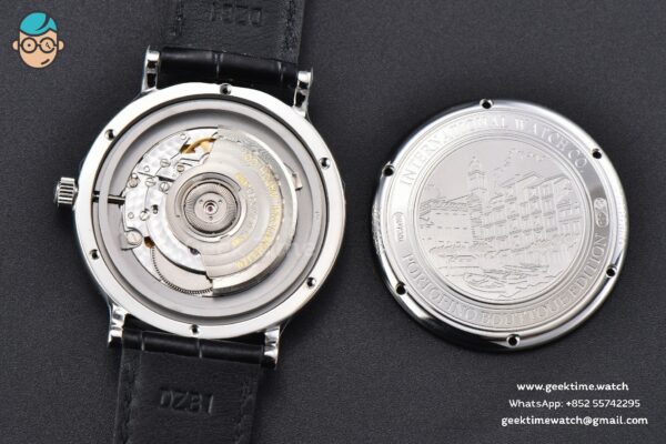 Portofino V7F 40MM Diamond Silver Dial Black Leather Strap A2892 - Image 15