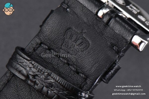 Portofino V7F 40MM Diamond Silver Dial Black Leather Strap A2892 - Image 25