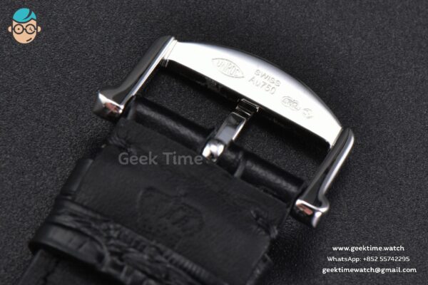 Portofino V7F 40MM Diamond Silver Dial Black Leather Strap A2892 - Image 26