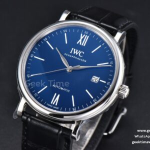 Portofino V7F 40MM Blue Dial Black Leather Strap A2892