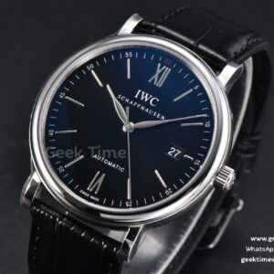 Portofino V7F 40MM Black Red “60” Dial Black Leather Strap A2892