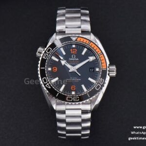 Planet Ocean 600m 43.5mm VSF Black Dial 1/4 Orange Bezel SS Bracelet A8900