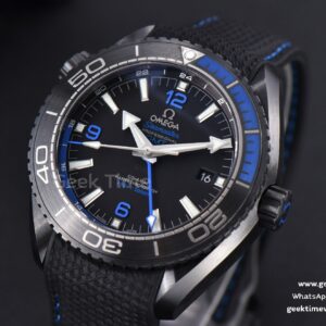 Planet Ocean 600m Deep Black Real Ceramic 45.5mm VSF Black/Blue Dial Black Rubber Strap A8906