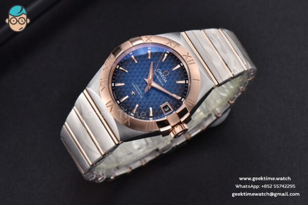 Constellation VSF 38MM RG/SS Blue Textured Dial RG/SS Bracelet A8500 - Image 3