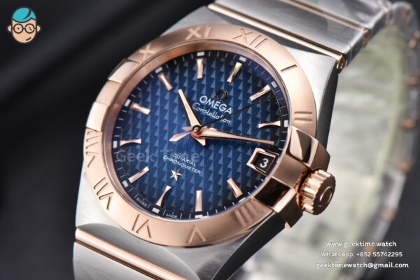 Constellation VSF 38MM RG/SS Blue Textured Dial RG/SS Bracelet A8500