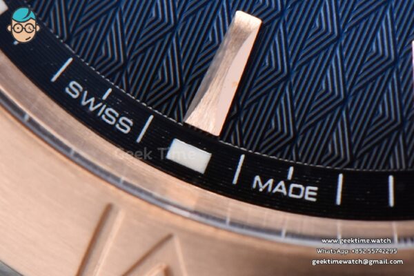 Constellation VSF 38MM RG/SS Blue Textured Dial RG/SS Bracelet A8500 - Image 6