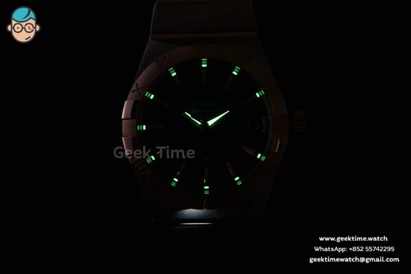 Constellation VSF 38MM RG/SS Blue Textured Dial RG/SS Bracelet A8500 - Image 17