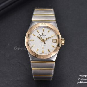 Constellation VSF 38mm YG/SS esfera blanca texturizada brazalete YG/SS A8500