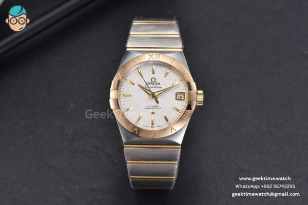 Constellation VSF 38MM YG/SS White Textured Dial YG/SS Bracelet A8500 - Image 2