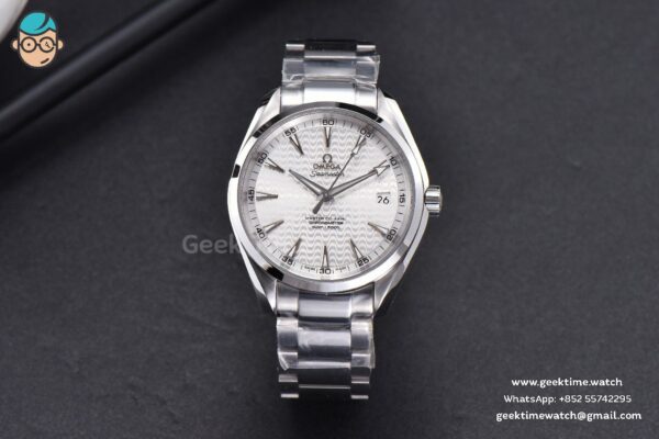 Aqua Terra 150M VSF 41MM White Wave Dial Silver Markers SS Bracelet A8500 - Image 2