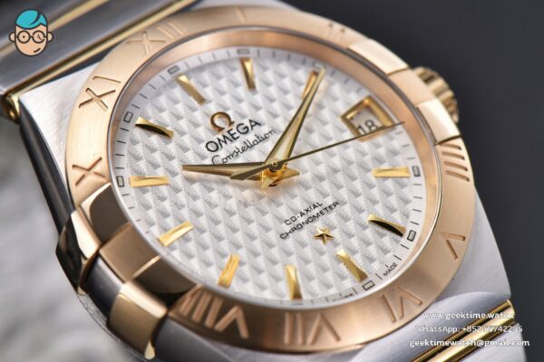 Constellation VSF 38MM YG/SS White Textured Dial YG/SS Bracelet A8500 - Image 7