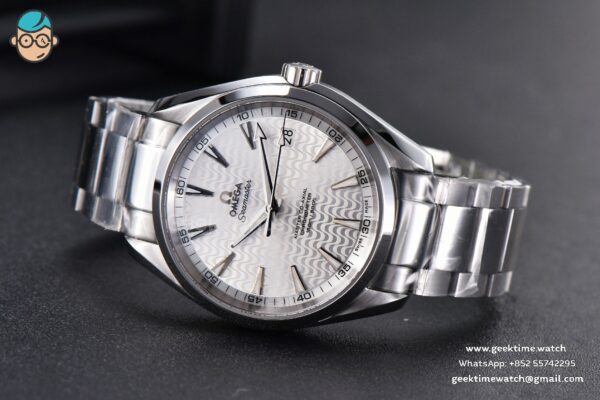Aqua Terra 150M VSF 41MM White Wave Dial Silver Markers SS Bracelet A8500 - Image 11