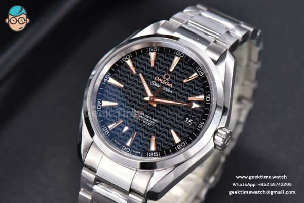Aqua Terra 150M VSF 41MM Black Wave Dial YG Markers SS Bracelet A8500
