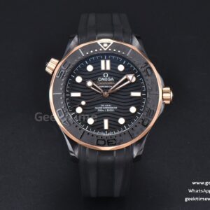 Seamaster Diver 300M 43.5mm RG VSF Ceramic Black Dial Black Rubber Strap A8806