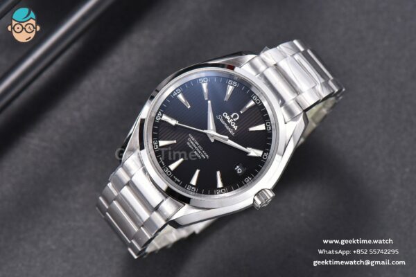 Aqua Terra 150M VSF 41MM Black Textured Dial SS Bracelet A8500 - Image 3