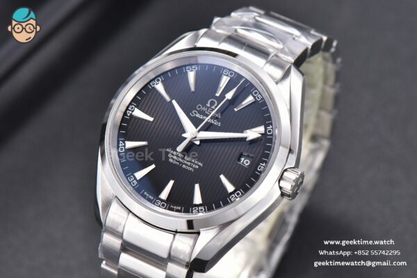 Aqua Terra 150M VSF 41MM Black Textured Dial SS Bracelet A8500