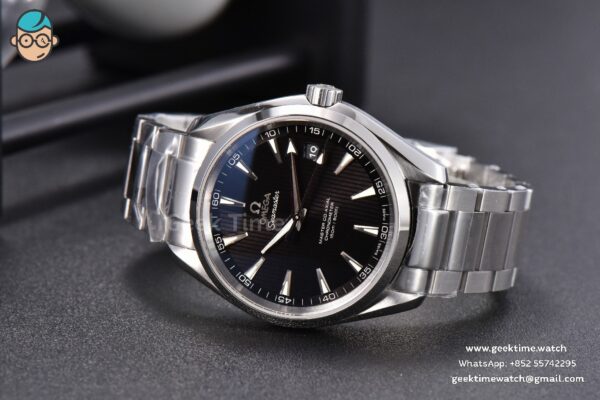 Aqua Terra 150M VSF 41MM Black Textured Dial SS Bracelet A8500 - Image 11