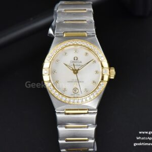 Constellation 29mm TWSF YG esfera de nácar con diamantes brazalete YG/SS A8700