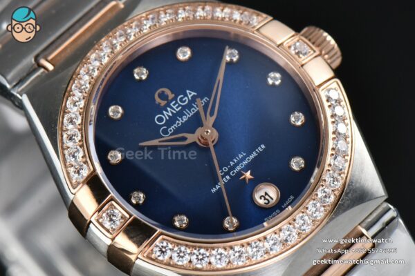 Constellation 29mm TWSF RG Diamond Blue Dial RG/SS Bracelet A8700 - Image 7