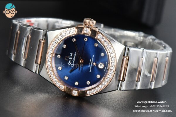 Constellation 29mm TWSF RG Diamond Blue Dial RG/SS Bracelet A8700 - Image 9