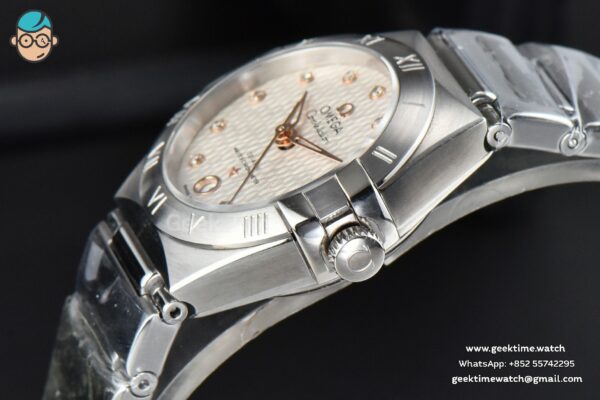 Constellation 29mm TWSF White Dial RG Diamond Marker SS Bracelet A8700 - Image 8