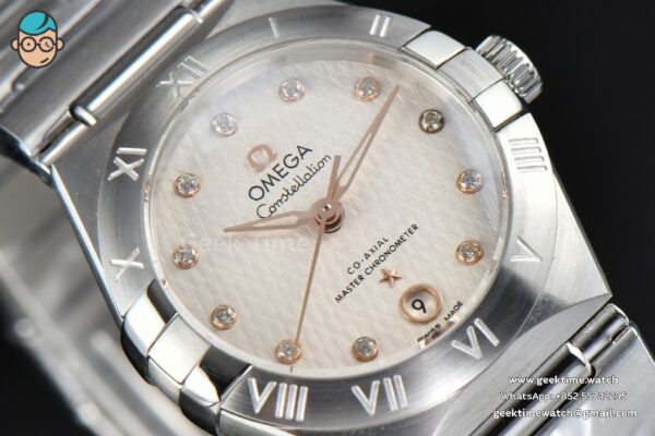 Constellation 29mm TWSF White Dial RG Diamond Marker SS Bracelet A8700 - Image 9