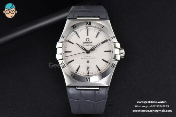 Constellation AIF 41MM White Textured Dial Black Gummy Strap A8900 Super Clone - Image 2