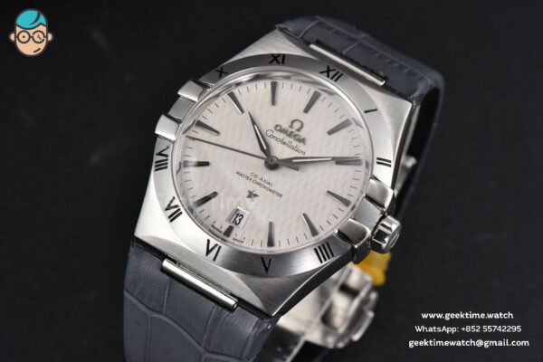 Constellation AIF 41MM White Textured Dial Black Gummy Strap A8900 Super Clone