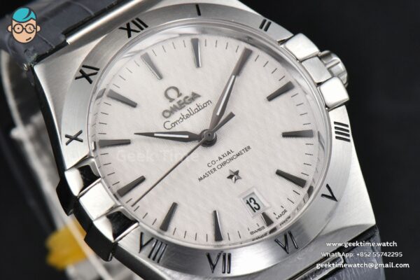 Constellation AIF 41MM White Textured Dial Black Gummy Strap A8900 Super Clone - Image 9