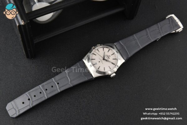 Constellation AIF 41MM White Textured Dial Black Gummy Strap A8900 Super Clone - Image 27