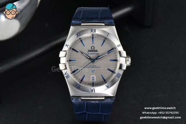 Constellation AIF 41MM Gray Textured Dial Black Gummy Strap A8900 Super Clone - Image 2