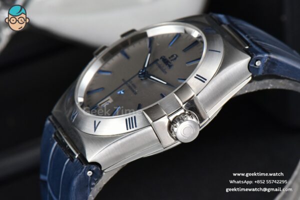 Constellation AIF 41MM Gray Textured Dial Black Gummy Strap A8900 Super Clone - Image 7