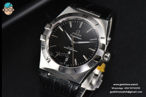Constellation AIF 41MM Black Textured Dial Black Gummy Strap A8900 Super Clone
