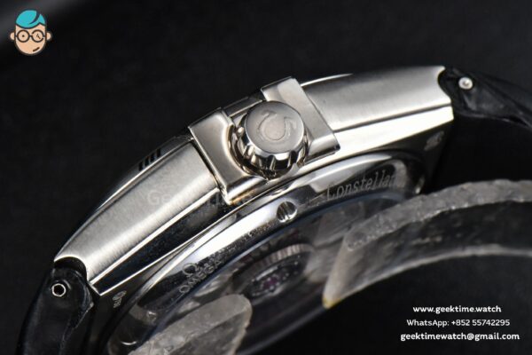 Constellation AIF 41MM Black Textured Dial Black Gummy Strap A8900 Super Clone - Image 9