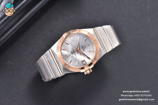Constellation 38mm SS/RG VSF Silver Dial Stick Markers on SS/RG Bracelet A8500 Super Clone - Image 3