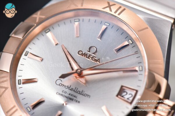 Constellation 38mm SS/RG VSF Silver Dial Stick Markers on SS/RG Bracelet A8500 Super Clone - Image 4