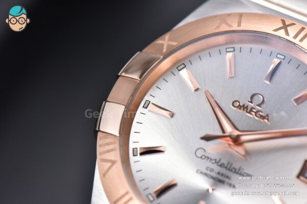 Constellation 38mm SS/RG VSF Silver Dial Stick Markers on SS/RG Bracelet A8500 Super Clone - Image 5