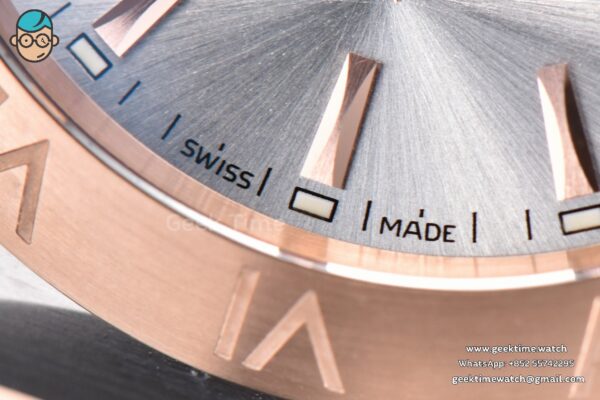 Constellation 38mm SS/RG VSF Silver Dial Stick Markers on SS/RG Bracelet A8500 Super Clone - Image 7
