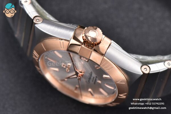 Constellation 38mm SS/RG VSF Silver Dial Stick Markers on SS/RG Bracelet A8500 Super Clone - Image 9