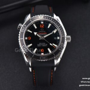 Planet Ocean 600m 42mm VSF Black Dial Orange Marker Rubber Strap A8500