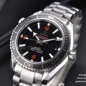 Planet Ocean 600m 42mm VSF Black Dial Orange Marker SS Bracelet A8500