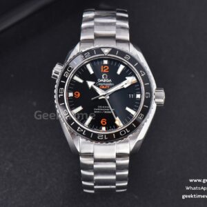 Planet Ocean 600m GMT 43.5mm VSF Black Dial Orange Marker SS Bracelet A8906